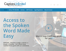 Tablet Screenshot of captionsunlimited.com
